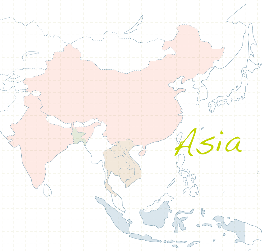 アジアの地図