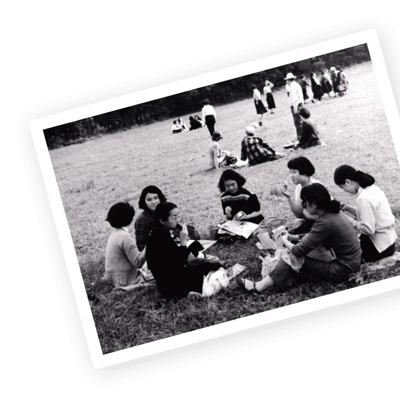 短大のピクニック 1953年撮影